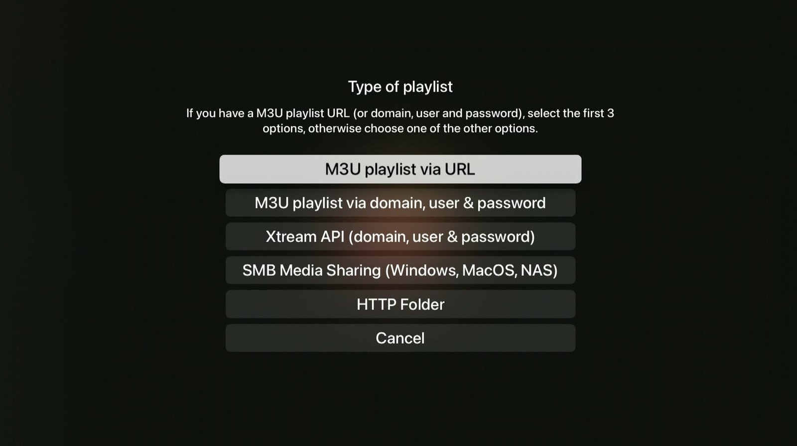 IPTVX ohjeet – vaihe 1 Apple TV:llä | IPTV SUOMI