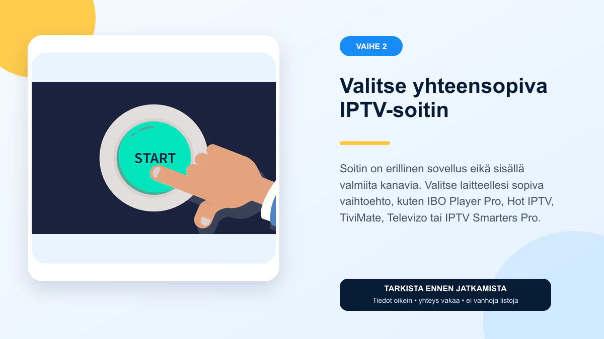 Miten IPTV toimii vaihe 2 – Valitse yhteensopiva IPTV-soitin