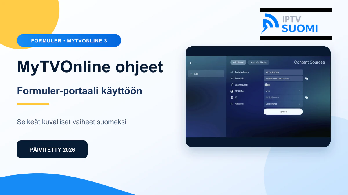 MyTVOnline ohjeet 2026 – kuvallinen asennusopas